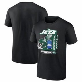 New York Jets NFL Bud Light T-Shirt - Black