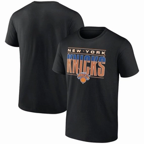 New York Knicks NBA Striped T-Shirt - Black
