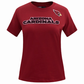 NFL ARIZONA CARDINALS CLASSIC SHORT SLEEVE WOMEN'S SINGLE JERSEY SLIM FIT TEE (CARDINAL RED)