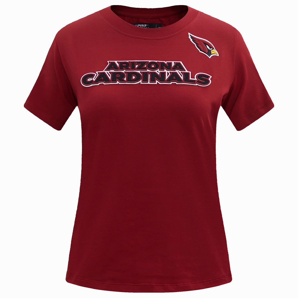 NFL ARIZONA CARDINALS CLASSIC SHORT SLEEVE WOMEN'S SINGLE JERSEY SLIM FIT TEE (CARDINAL RED)