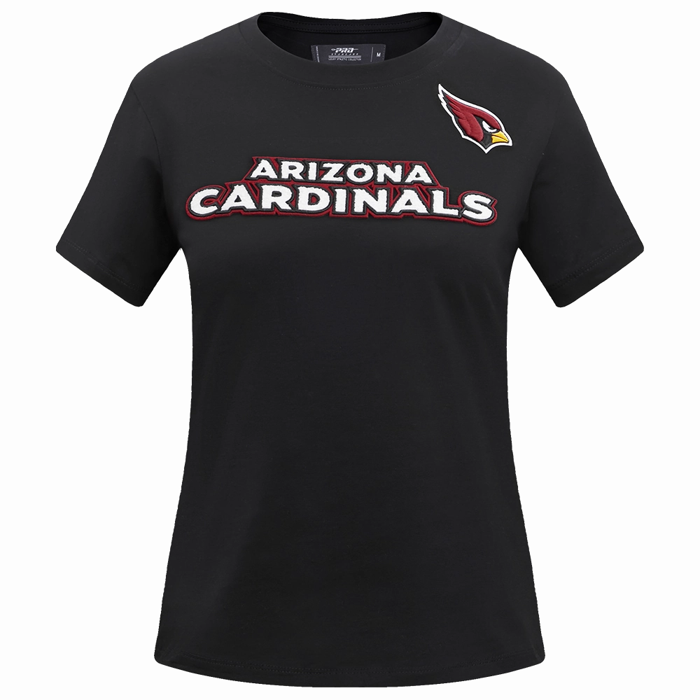 NFL ARIZONA CARDINALS CLASSIC SHORT SLEEVE WOMEN'S SLIM FIT TEE (BLACK)