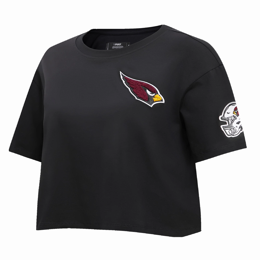 NFL ARIZONA CARDINALS CLASSIC WOMEN'S SINGLE JERSEY BOXY TEE (BLACK)