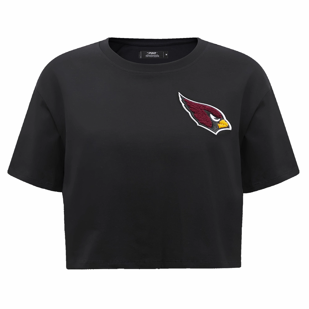 NFL ARIZONA CARDINALS CLASSIC WOMEN'S SINGLE JERSEY BOXY TEE (BLACK)