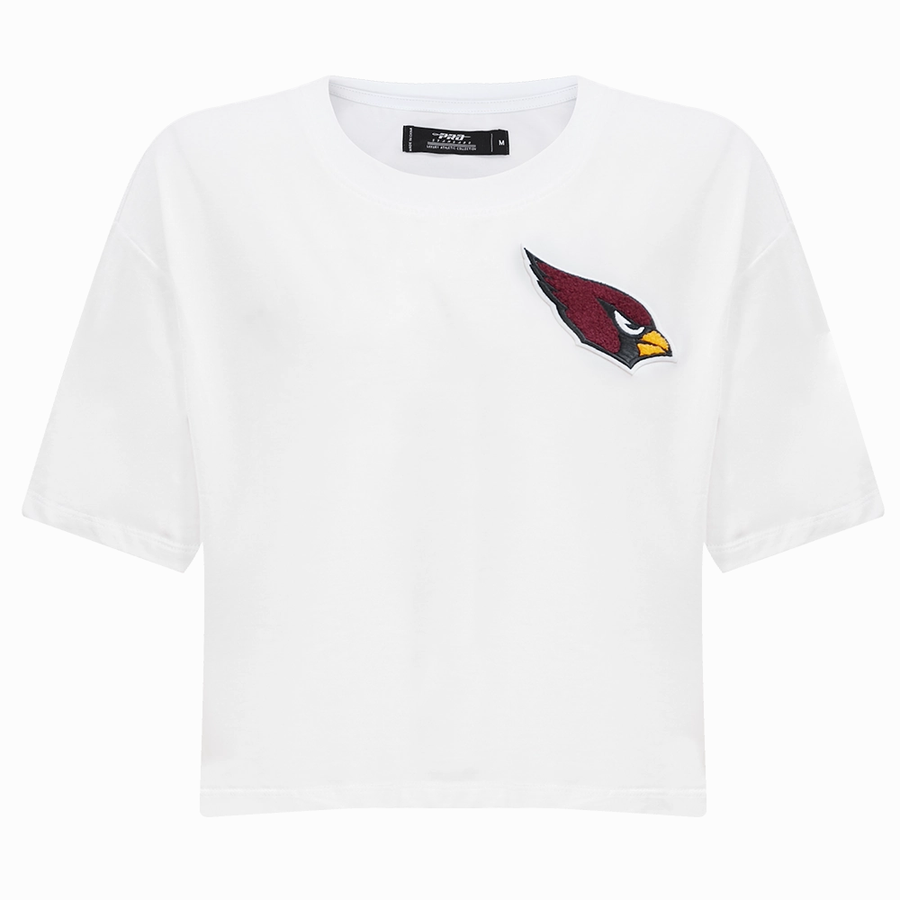 NFL ARIZONA CARDINALS CLASSIC WOMEN'S SINGLE JERSEY BOXY TEE (WHITE)