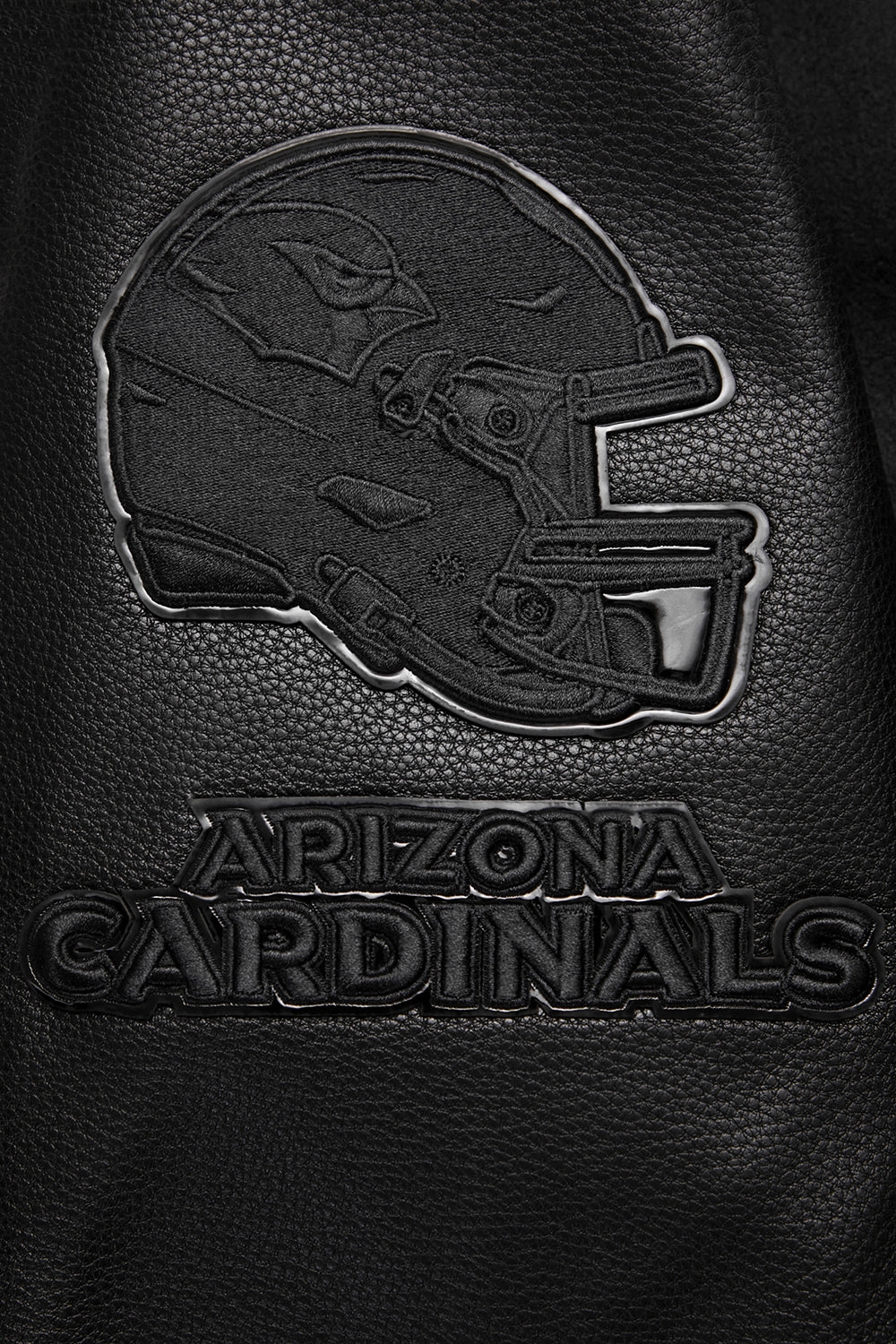 NFL ARIZONA CARDINALS TRIPLE BLACK MEN'S WOOL VARSITY JACKET (TRIPLE BLACK MEN'S)