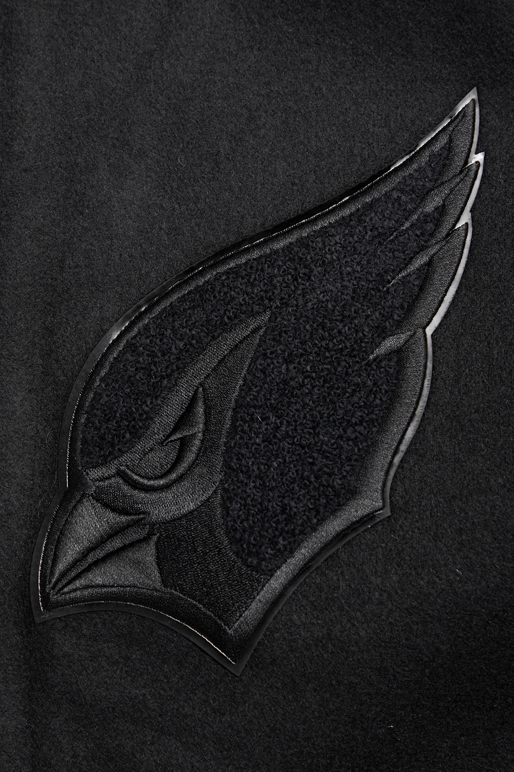 NFL ARIZONA CARDINALS TRIPLE BLACK MEN'S WOOL VARSITY JACKET (TRIPLE BLACK MEN'S)