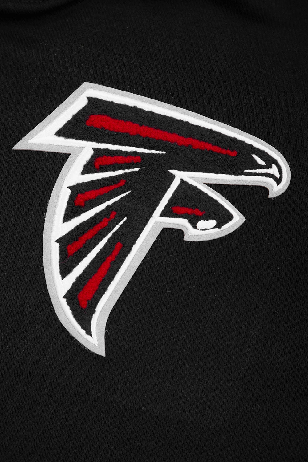 NFL ATLANTA FALCONS CLASSIC CHENILLE MEN'S PULLOVER HOODIE (BLACK)