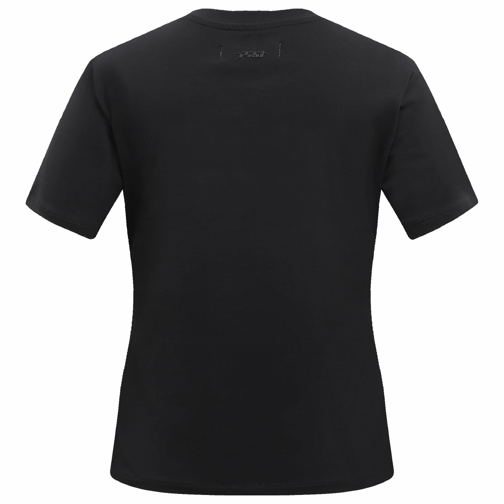 NFL ATLANTA FALCONS CLASSIC SHORT SLEEVE WOMEN'S SINGLE JERSEY SLIM FIT TEE (BLACK)