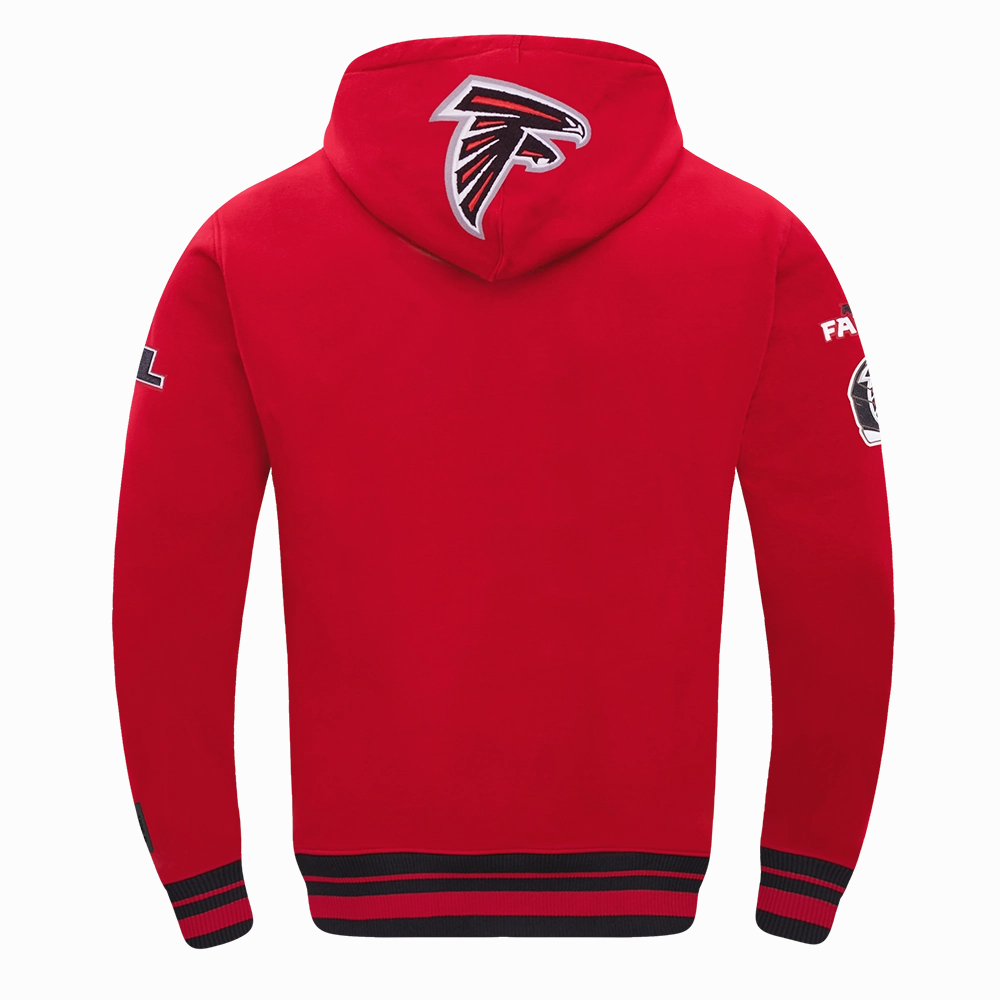 NFL ATLANTA FALCONS MASHUP MEN'S RIB PULLOVER HOODIE (RED/BLACK)
