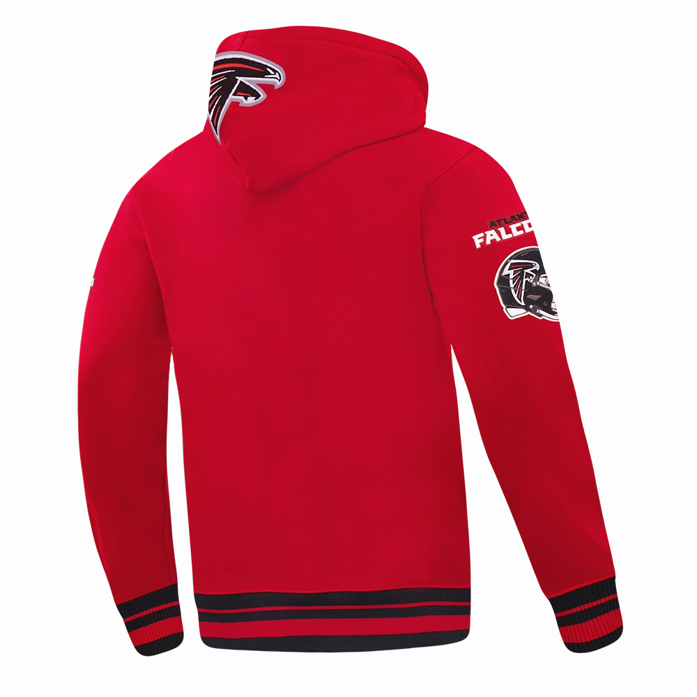 NFL ATLANTA FALCONS MASHUP MEN'S RIB PULLOVER HOODIE (RED/BLACK)