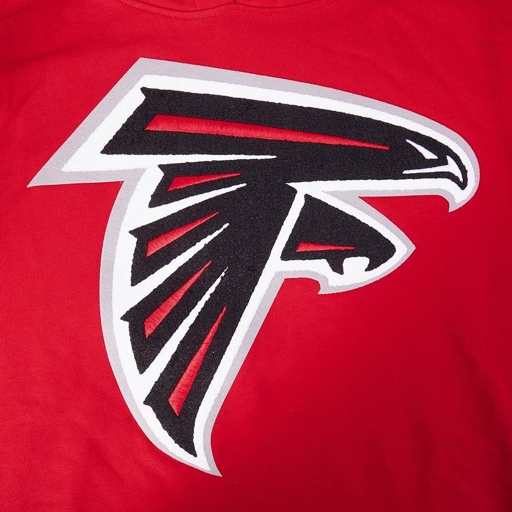 NFL ATLANTA FALCONS MASHUP MEN'S RIB PULLOVER HOODIE (RED/BLACK)