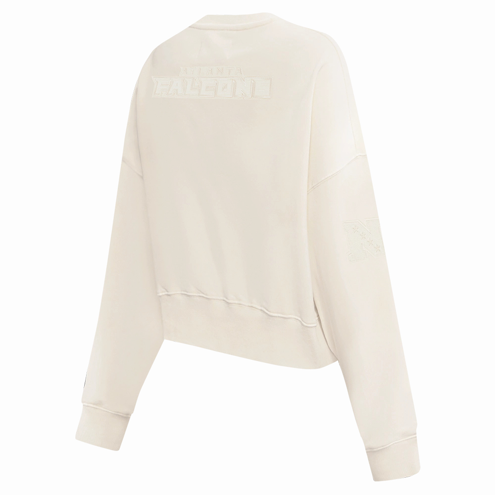 NFL ATLANTA FALCONS NEUTRAL WOMEN'S FLEECE CREWNECK (EGGSHELL)