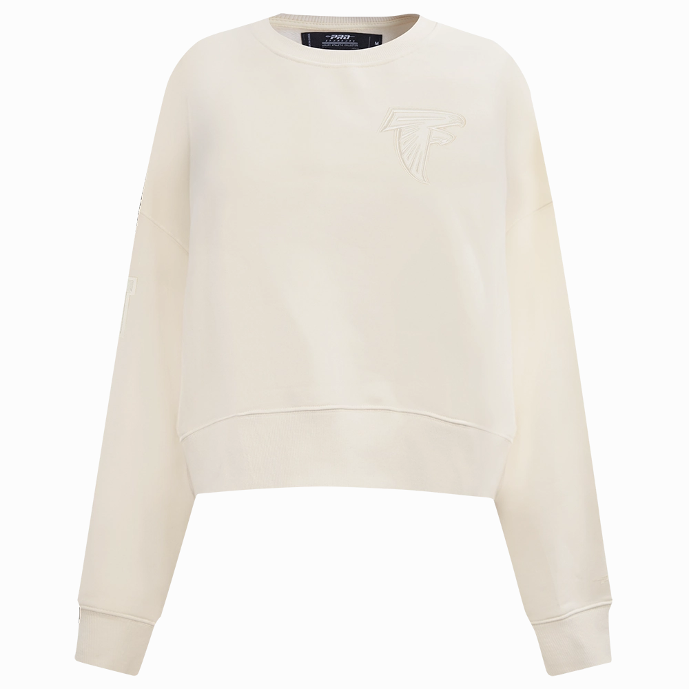 NFL ATLANTA FALCONS NEUTRAL WOMEN'S FLEECE CREWNECK (EGGSHELL)