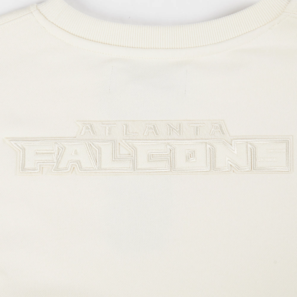 NFL ATLANTA FALCONS NEUTRAL WOMEN'S FLEECE CREWNECK (EGGSHELL)