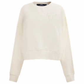 NFL ATLANTA FALCONS NEUTRAL WOMEN'S FLEECE CREWNECK (EGGSHELL)