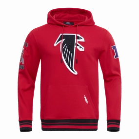 NFL ATLANTA FALCONS RETRO CLASSIC MEN'S PULLOVER HOODIE (RED/BLACK)