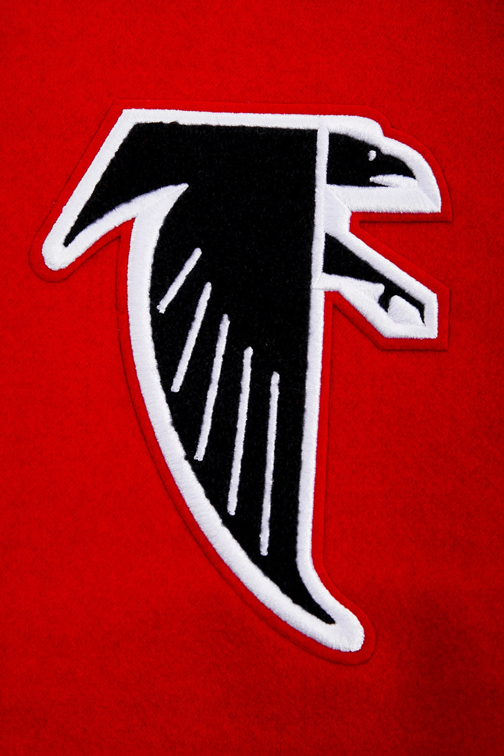 NFL ATLANTA FALCONS RETRO CLASSIC MEN'S RIB WOOL VARSITY JACKET (RED/BLACK)