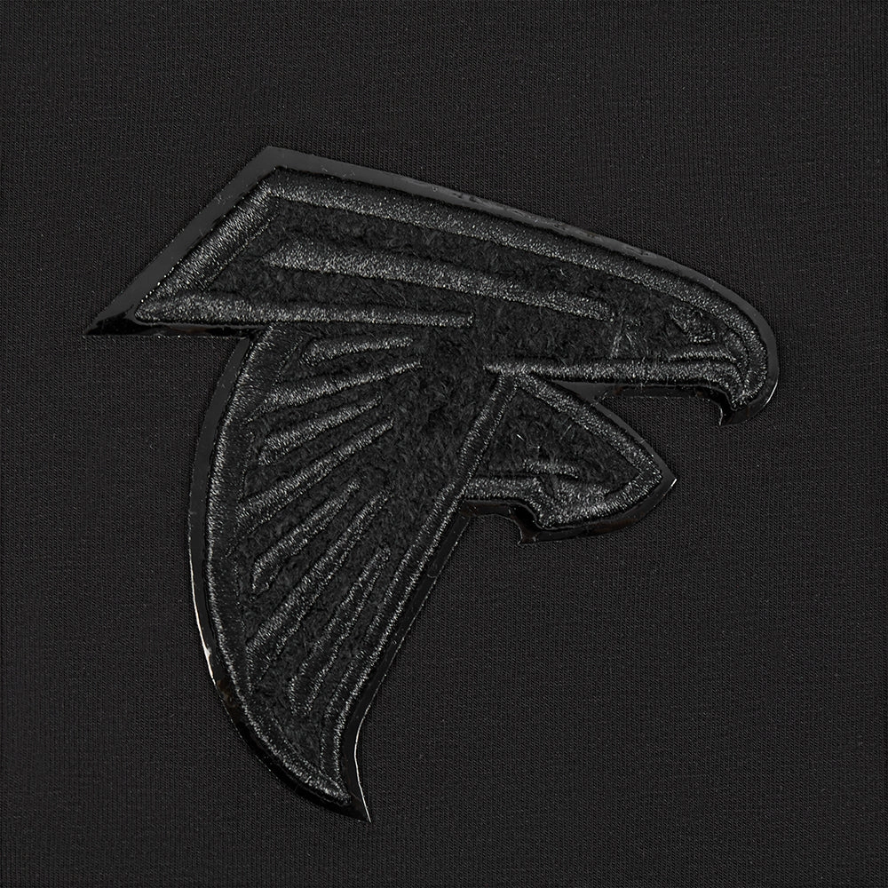 NFL ATLANTA FALCONS TRIPLE BLACK WOMEN'S SINGLE JERSEY BOXY TEE (TRIPLE BLACK)