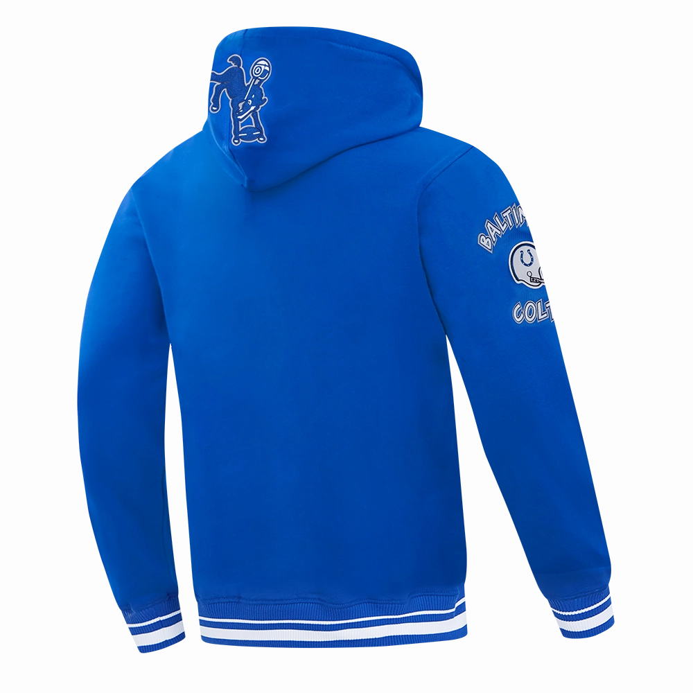 NFL BALTIMORE COLTS RETRO CLASSIC MEN'S PULLOVER HOODIE (ROYAL BLUE)