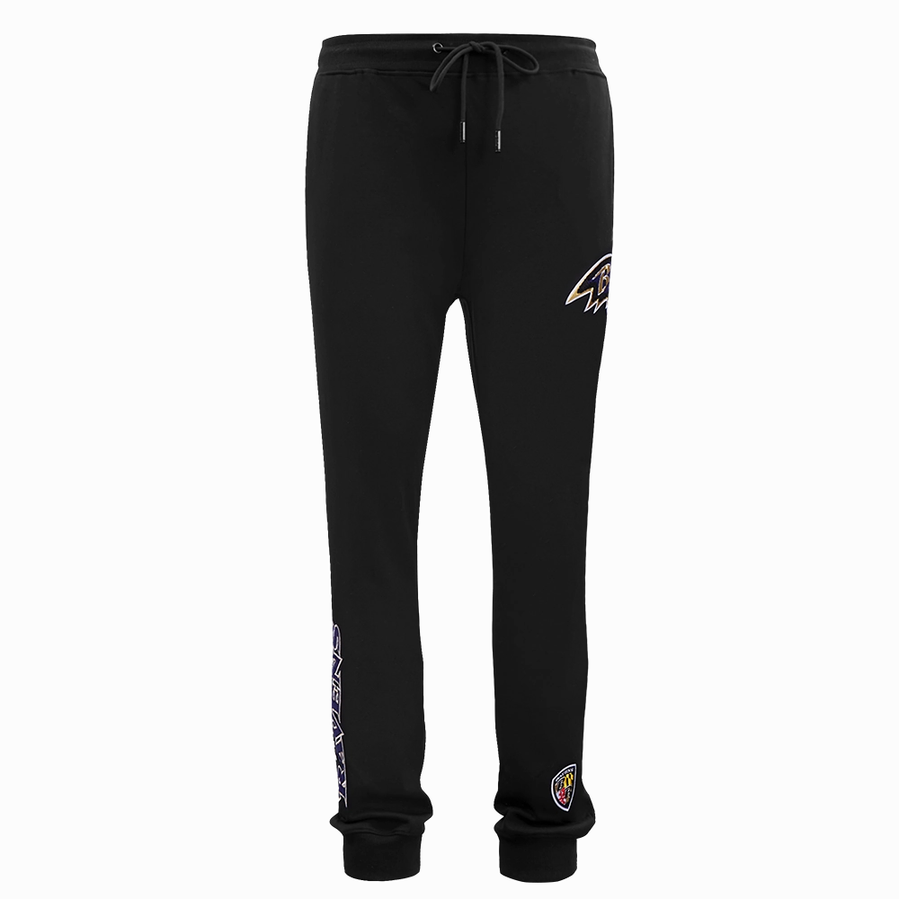 NFL BALTIMORE RAVENS CLASSIC CHENILLE MEN'S JOGGER (BLACK)