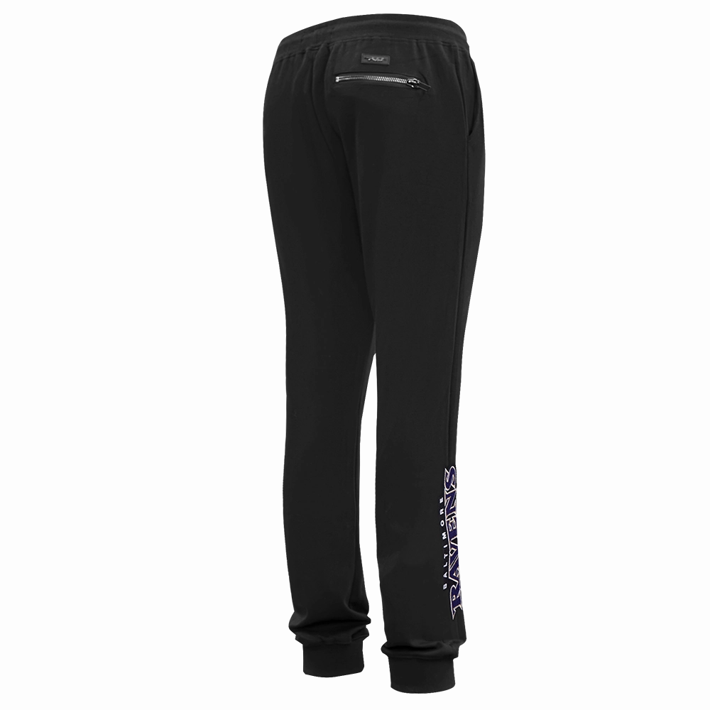 NFL BALTIMORE RAVENS CLASSIC CHENILLE MEN'S JOGGER (BLACK)