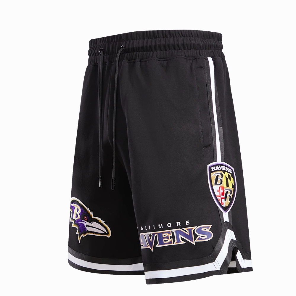NFL BALTIMORE RAVENS CLASSIC CHENILLE MEN'S SHORT (BLACK)