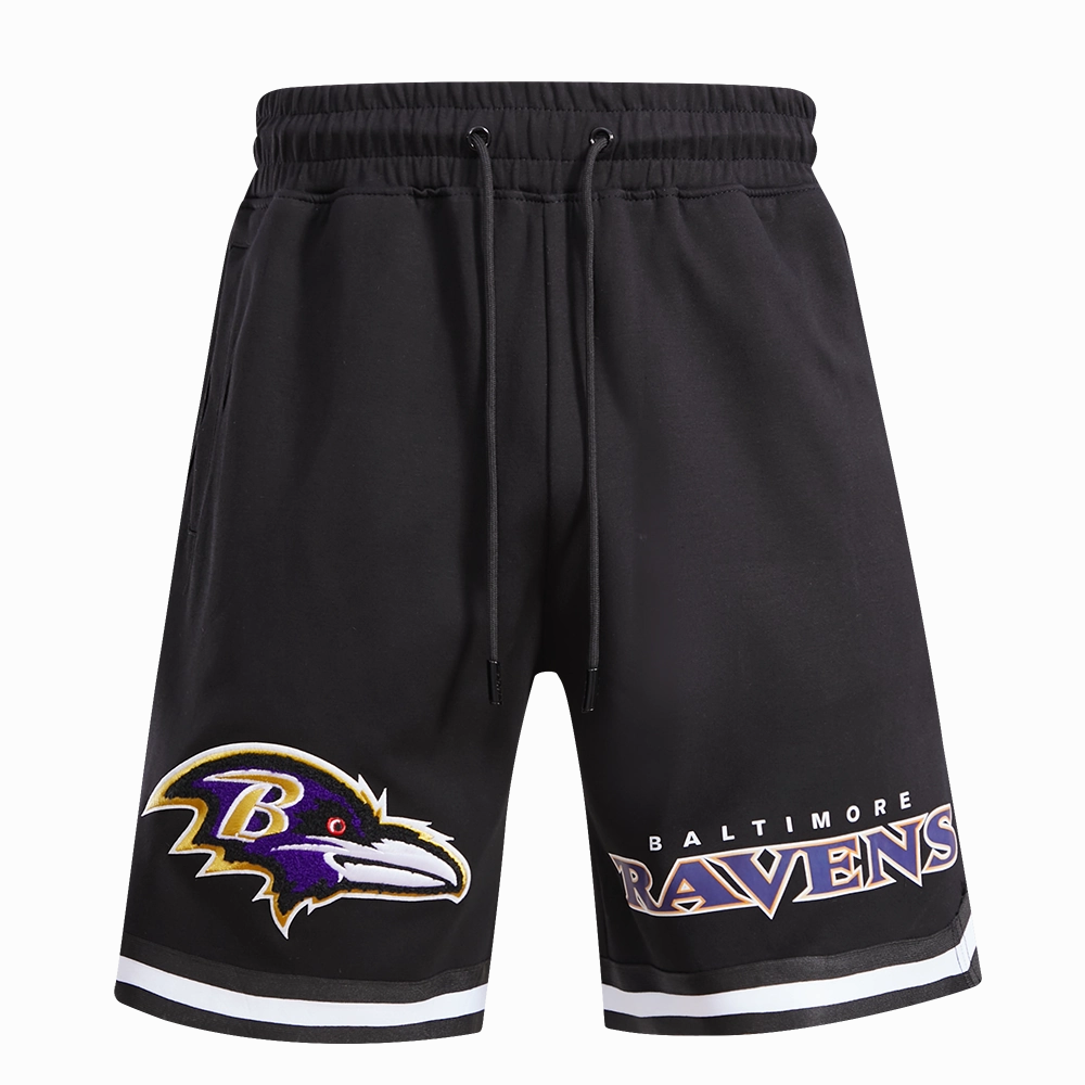 NFL BALTIMORE RAVENS CLASSIC CHENILLE MEN'S SHORT (BLACK)