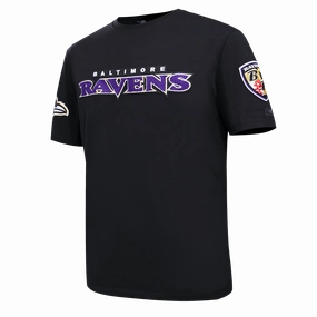 NFL BALTIMORE RAVENS CLASSIC CHENILLE MEN'S TEE (BLACK)