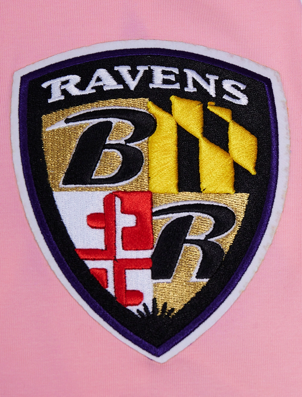 NFL BALTIMORE RAVENS CLASSIC CHENILLE SINGLE JERSEY TEE (PINK)