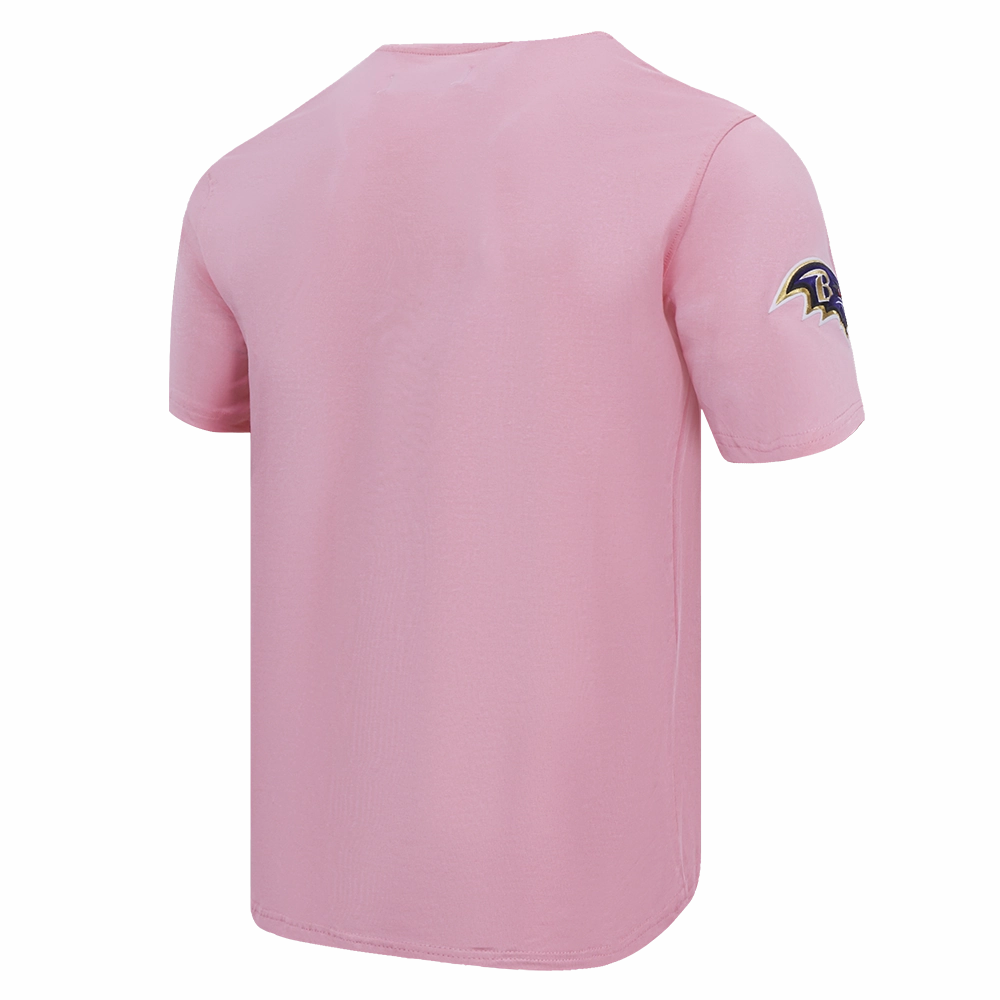NFL BALTIMORE RAVENS CLASSIC CHENILLE SINGLE JERSEY TEE (PINK)