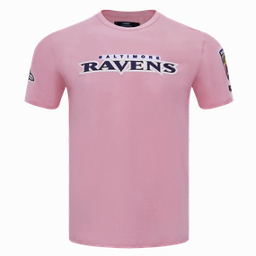NFL BALTIMORE RAVENS CLASSIC CHENILLE SINGLE JERSEY TEE (PINK)