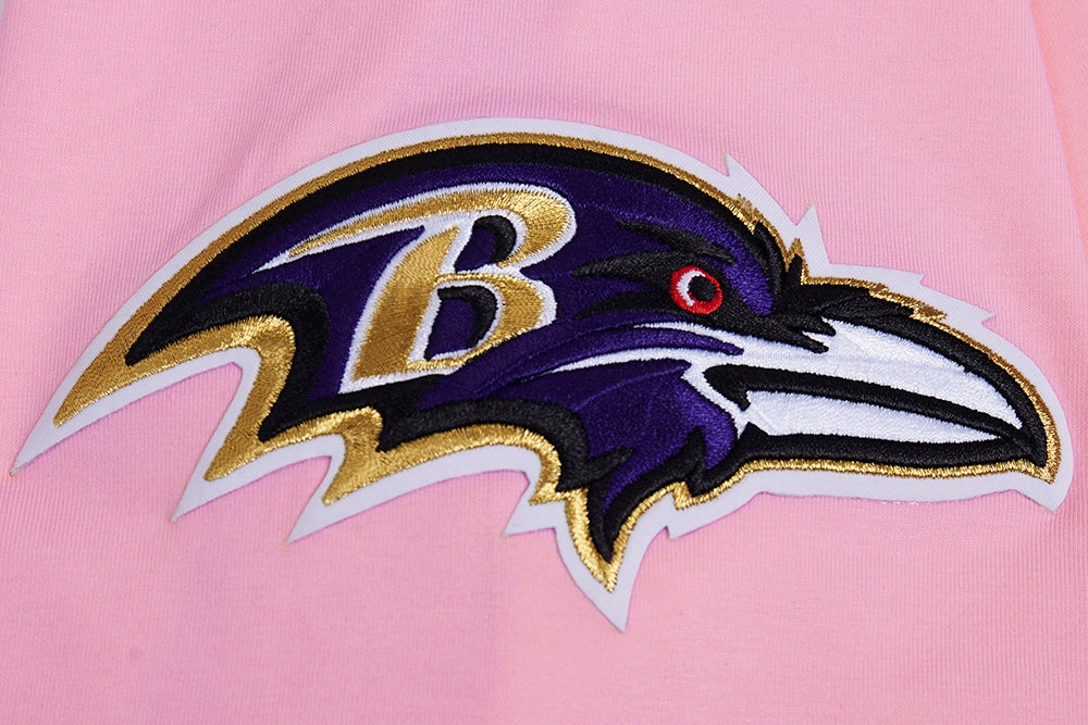 NFL BALTIMORE RAVENS CLASSIC CHENILLE SINGLE JERSEY TEE (PINK)