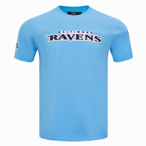 NFL BALTIMORE RAVENS CLASSIC CHENILLE SINGLE JERSEY TEE (UNIVERSITY BLUE)