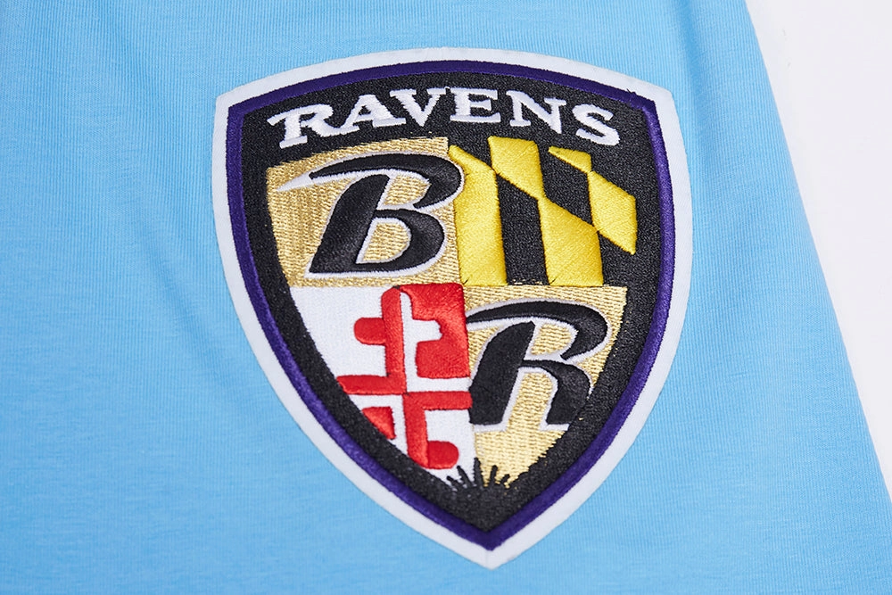 NFL BALTIMORE RAVENS CLASSIC CHENILLE SINGLE JERSEY TEE (UNIVERSITY BLUE)