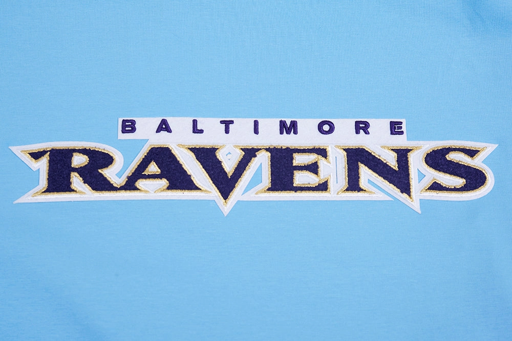 NFL BALTIMORE RAVENS CLASSIC CHENILLE SINGLE JERSEY TEE (UNIVERSITY BLUE)