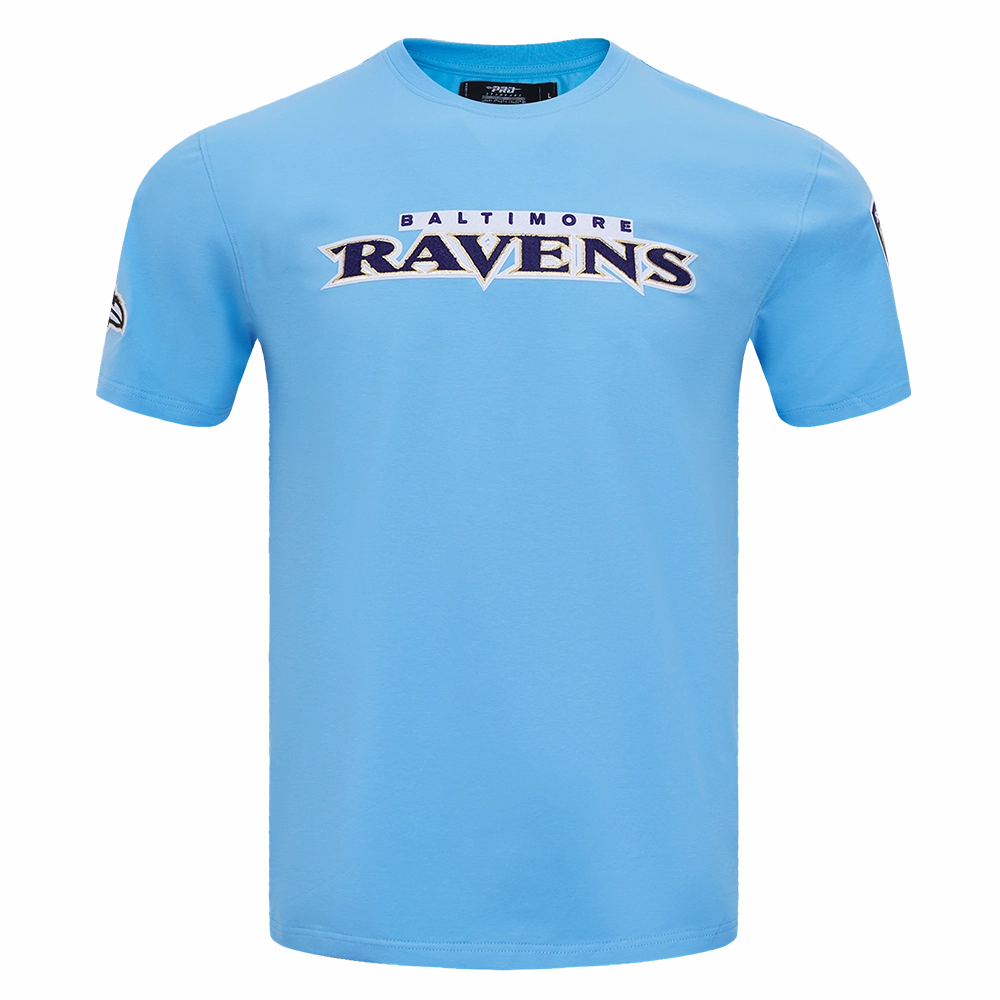 NFL BALTIMORE RAVENS CLASSIC CHENILLE SINGLE JERSEY TEE (UNIVERSITY BLUE)