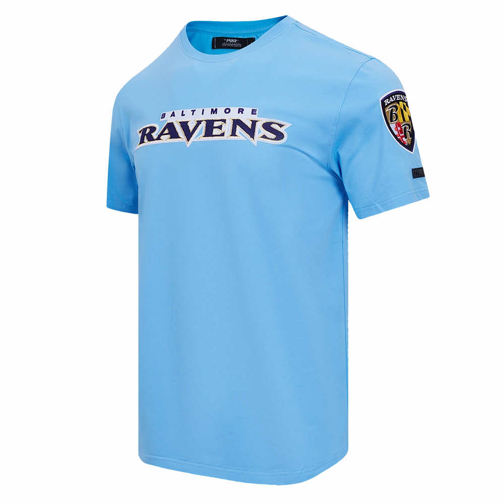 NFL BALTIMORE RAVENS CLASSIC CHENILLE SINGLE JERSEY TEE (UNIVERSITY BLUE)