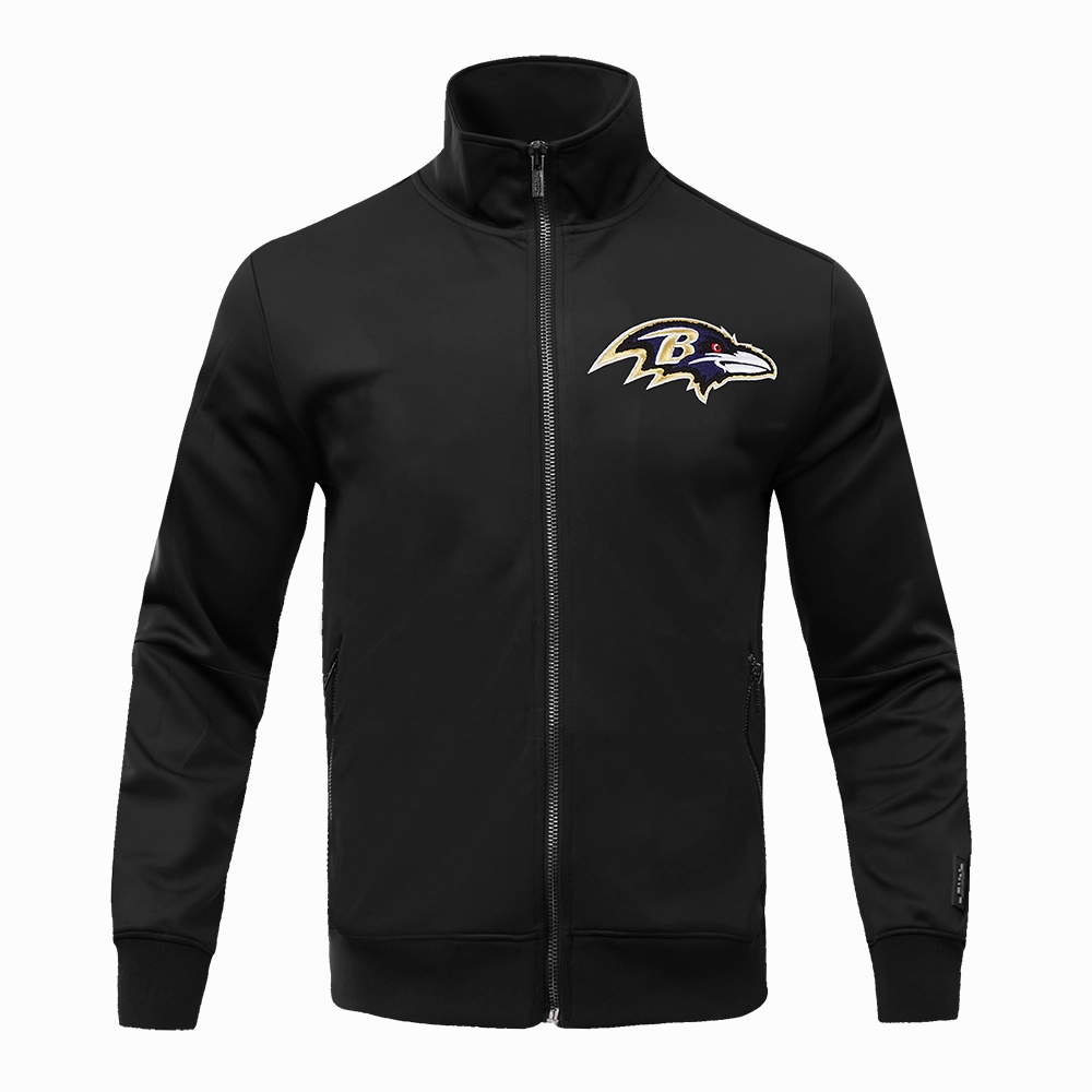 NFL BALTIMORE RAVENS CLASSIC MEN'S TRACK JACKET (BLACK)