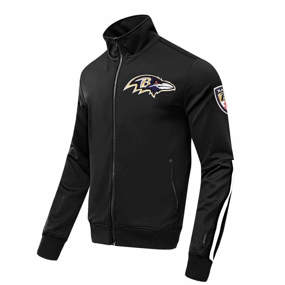 NFL BALTIMORE RAVENS CLASSIC MEN'S TRACK JACKET (BLACK)
