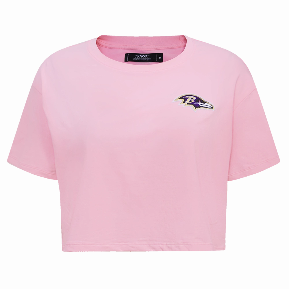 NFL BALTIMORE RAVENS CLASSIC WOMEN'S BOXY TEE (PINK)