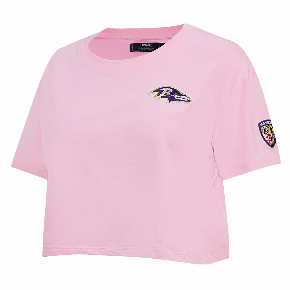 NFL BALTIMORE RAVENS CLASSIC WOMEN'S BOXY TEE (PINK)