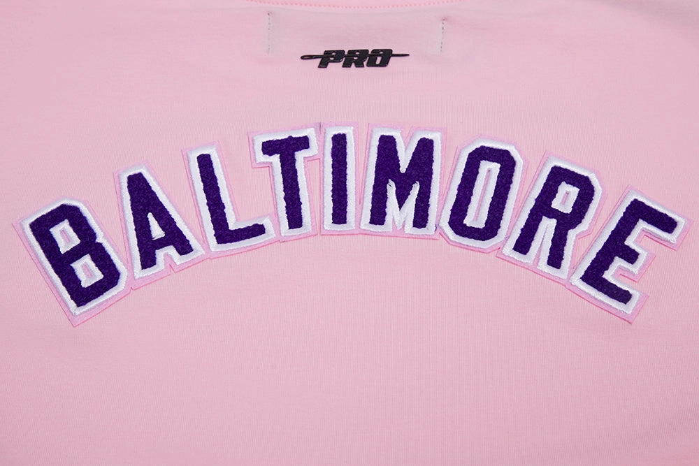 NFL BALTIMORE RAVENS CLASSIC WOMEN'S BOXY TEE (PINK)