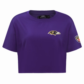 NFL BALTIMORE RAVENS CLASSIC WOMEN'S SINGLE JERSEY BOXY TEE (PURPLE)