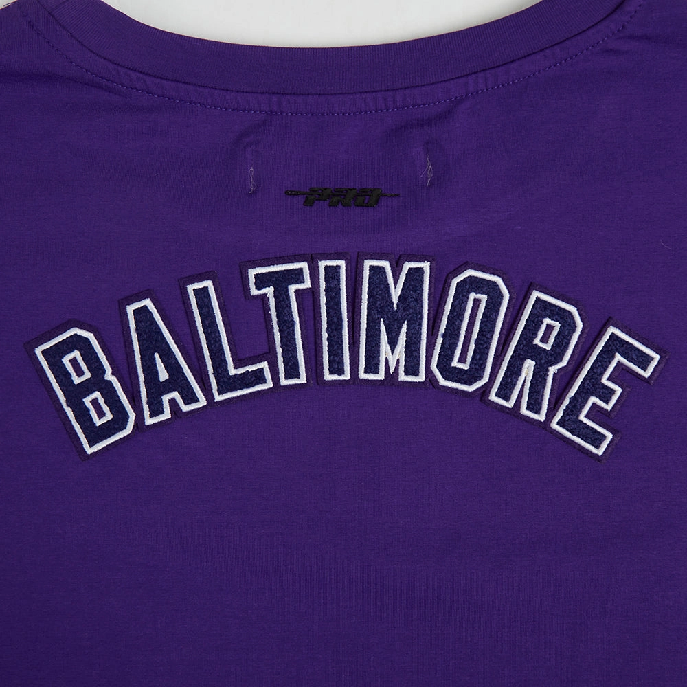 NFL BALTIMORE RAVENS CLASSIC WOMEN'S SINGLE JERSEY BOXY TEE (PURPLE)