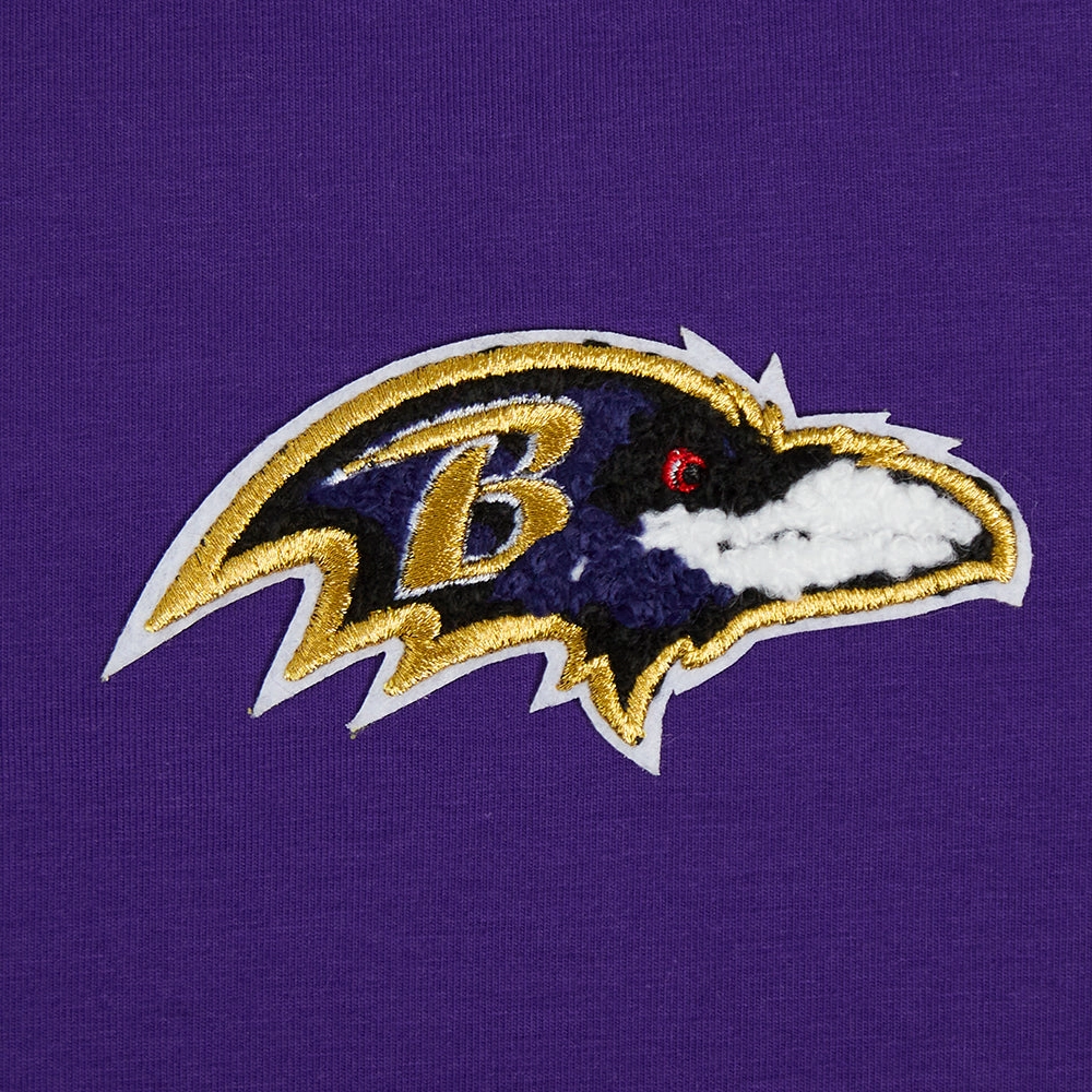 NFL BALTIMORE RAVENS CLASSIC WOMEN'S SINGLE JERSEY BOXY TEE (PURPLE)