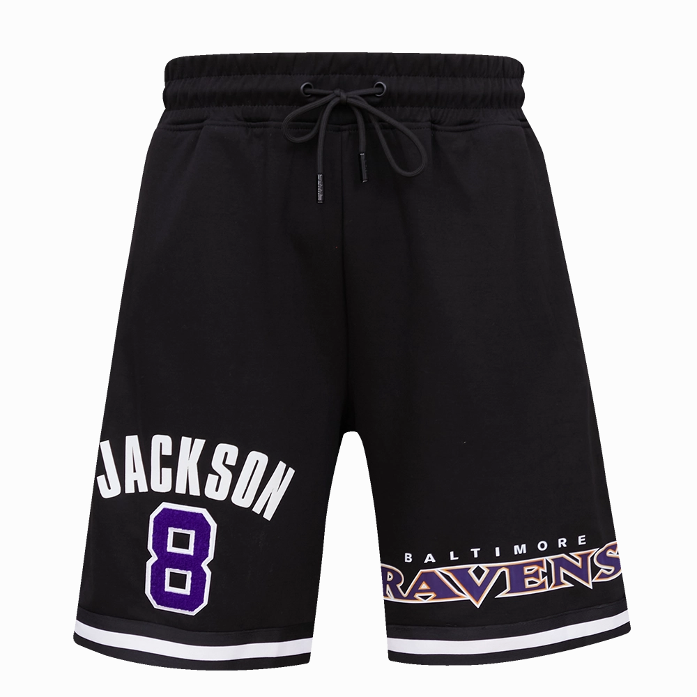 NFL BALTIMORE RAVENS LAMAR JACKSON #8 MEN'S SHORT (BLACK)