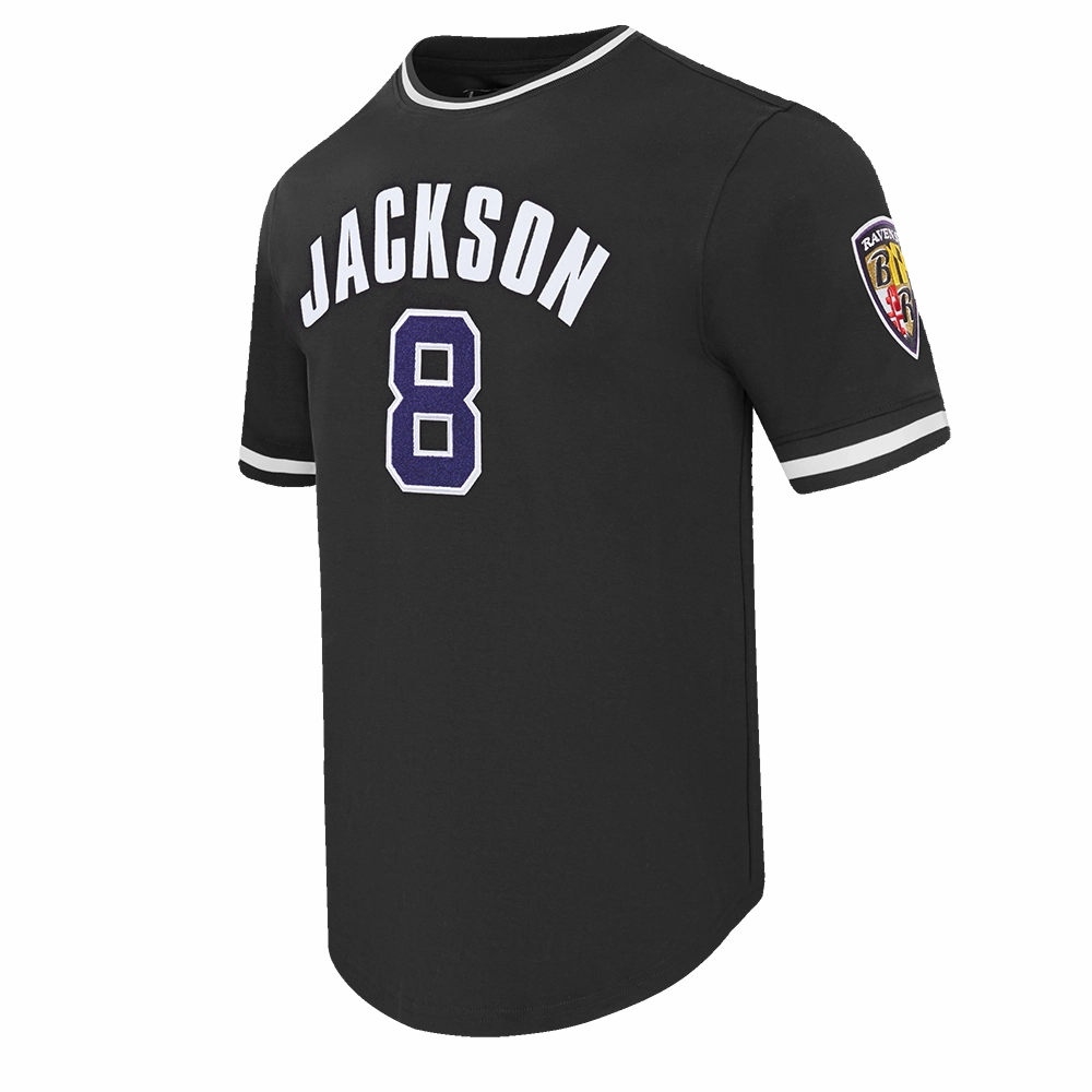 NFL BALTIMORE RAVENS LAMAR JACKSON #8 MEN'S TEE (BLACK)