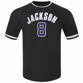 NFL BALTIMORE RAVENS LAMAR JACKSON #8 MEN'S TEE (BLACK)