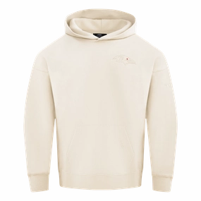 NFL BALTIMORE RAVENS NEUTRAL MEN'S DROP SHOULDER PULLOVER HOODIE (EGGSHELL)