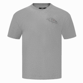 NFL BALTIMORE RAVENS NEUTRAL MEN'S DROP SHOULDER TEE (DARK HEATHER GRAY)